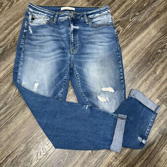 Kancan Distressed Denim Jeans W9 28 - Picture 1 of 6